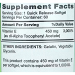 Vitamina E 1,000 IU-60 Softgels-Nature's Truth - Imagen 2