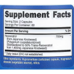 Resveratrol 700mg(2caps)-120caps-Nutricost - Imagen 2