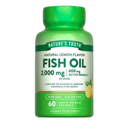 Fish Oil - Omega 3 2,000mg (por 2) Sabor limón-Nature's Truth