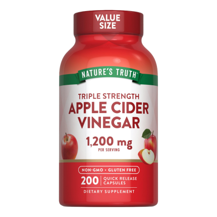 Vinagre de Manzana 1,200 mg (per 2)-200 Cápsulas-Nature's Truth