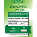 L-Arginina 500 mg-100 cápsulas-Nature's Truth - Imagen 2