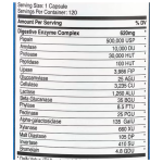 Enzimas DIgestivas 620mg-120 caps-Nutricost - Imagen 2